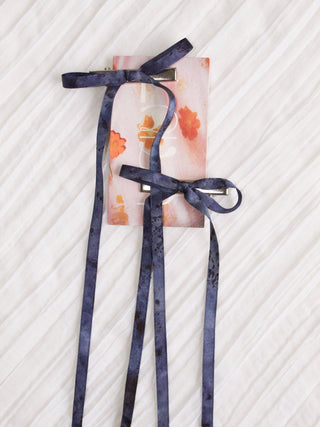Silk Bow Clips - Thin Ribbon