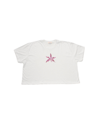 Wavy Orchid Crop Tee (3X)