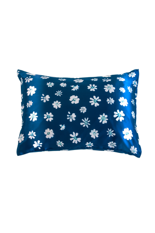 Cyanotype Flower Silk Pillowcase