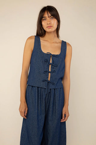 Cotton Denim Tie Top - NLT (S - XL)