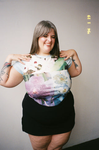 Orchid Collage Short Sleeve Baby Tee (XS - 4X) PRESALE