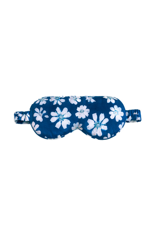 Cyanotype Flower Silk Eye Mask