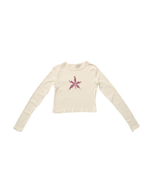 Wavy Orchid Long Sleeve Baby Tee (XS - 2X)