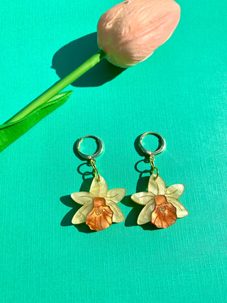 Mini Daffodil Earrings