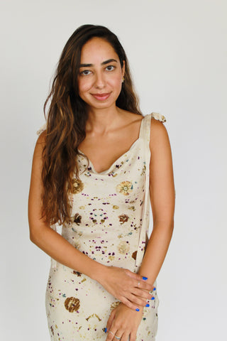 Midi Silk Slip Dress - Forest