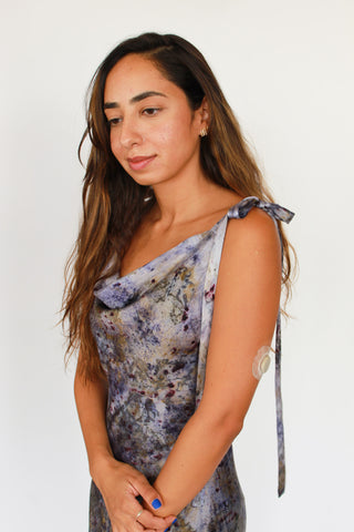 Midi Silk Slip Dress - Orchid