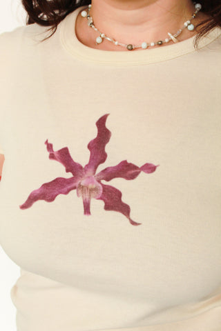 Wavy Orchid Short Sleeve Baby Tee (XS - 2X)