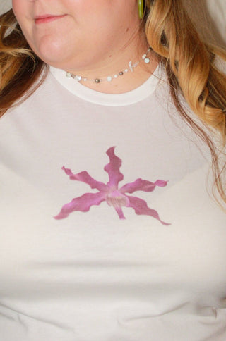 Wavy Orchid Crop Tee (3X)