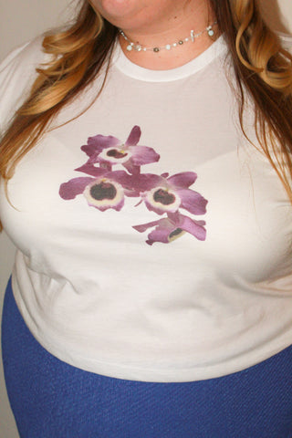 Purple Orchid Crop Tee (3X)