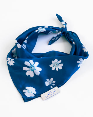 Cyanotype Flower Silk Scarf