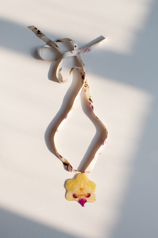 Pressed Orchid Necklace