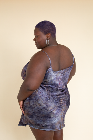 Short Silk Slip Dress - Moody Rose (XXS - 4X)