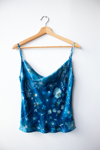 Silk Tank Top - TNT Cyanotype Collab  (M)