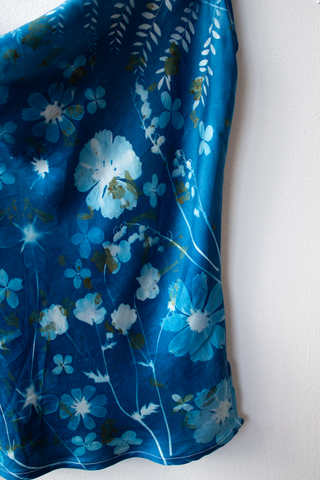 Silk Tank Top - TNT Cyanotype Collab  (M)