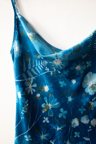 Silk Tank Top - TNT Cyanotype Collab  (M)