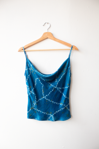 Silk Tank Top - TNT Cyanotype Collab  (XS)
