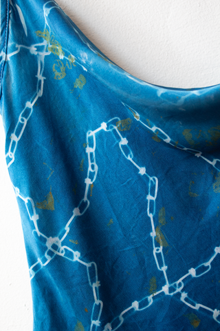 Silk Tank Top - TNT Cyanotype Collab  (XS)
