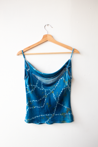 Silk Tank Top - TNT Cyanotype Collab  (XS)