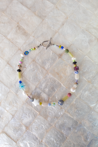 Mixed Bead + Fresh Water Pearl Necklace