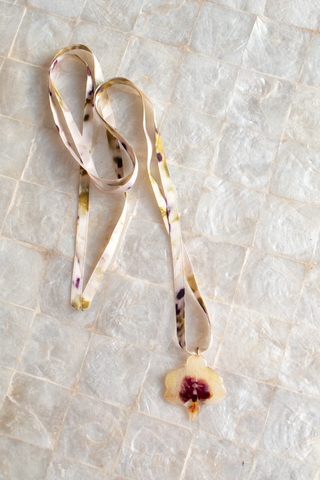 Pressed Orchid Necklace