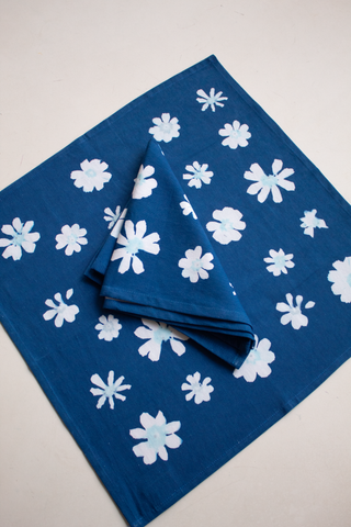 Cyanotype Flower Napkin Set