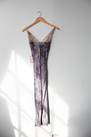 XS Long Silk Slip Dress - Moody Rose - sample sale