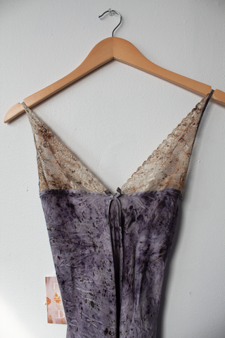 XS Long Silk Slip Dress - Moody Rose - sample sale
