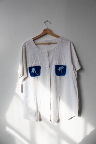 XL - Cyanotype Short Sleeve Button Down - sample sale