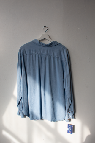 L - Cyanotype Long Sleeve Button Down - sample sale