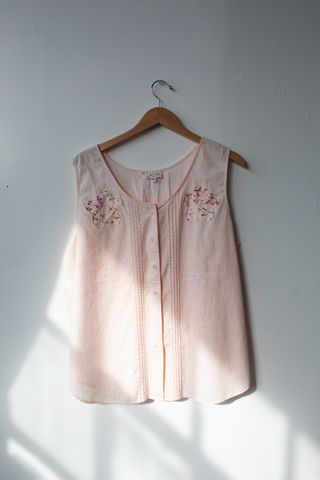 2X - Button Down Flower Patch Top - sample sale