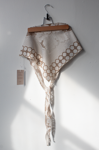 (S - L) Vintage Lace Bandana Scarf Top - sample sale