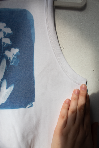 M - Cyanotype Crop Tank - sample sale