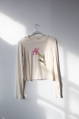 2X - Long Sleeve Orchid Baby Tee - sample sale