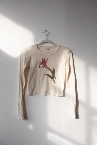 XS - Long Sleeve Orchid Baby Tee - sample sale