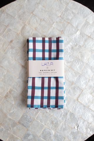 Gingham Cotton Napkins - sample sale