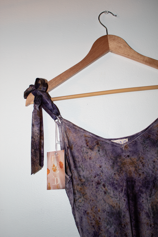 S - Short Silk Slip Dress - Moody Rose - sample sale
