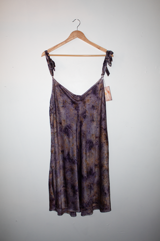 3X - Short Silk Slip Dress - Moody Rose - sample sale