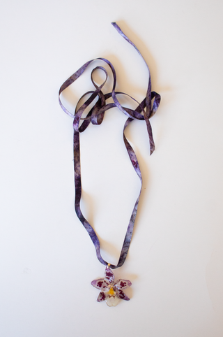 3-D Real Orchid Necklace