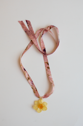 3-D Real Daffodil Necklace