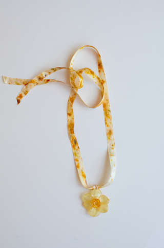 3-D Real Daffodil Necklace