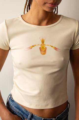 Yellow Orchid Short Sleeve Baby Tee (XS - 4X) PRESALE