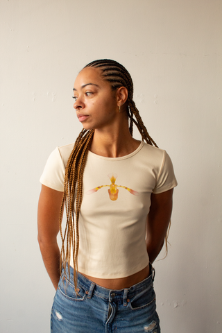 Yellow Orchid Short Sleeve Baby Tee (XS - 4X) PRESALE