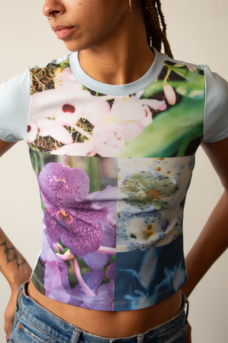 Orchid Collage Short Sleeve Baby Tee (XS - 4X) PRESALE