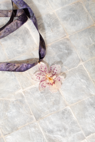 3-D Real Orchid Necklace