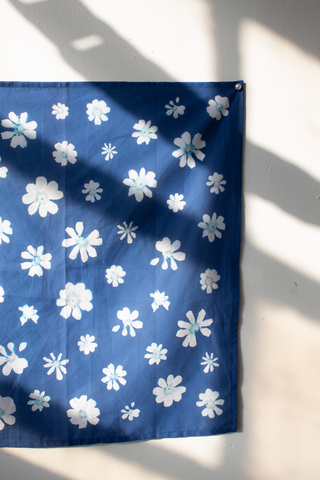 Flower Cyanotype Cotton Bandana