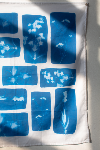 Patchwork Cyanotype Cotton Bandana