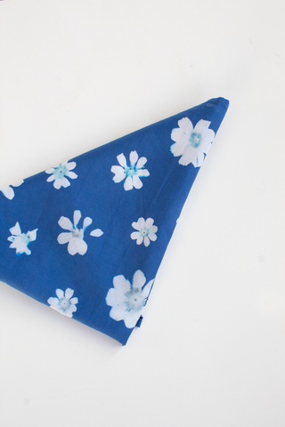 Flower Cyanotype Cotton Bandana